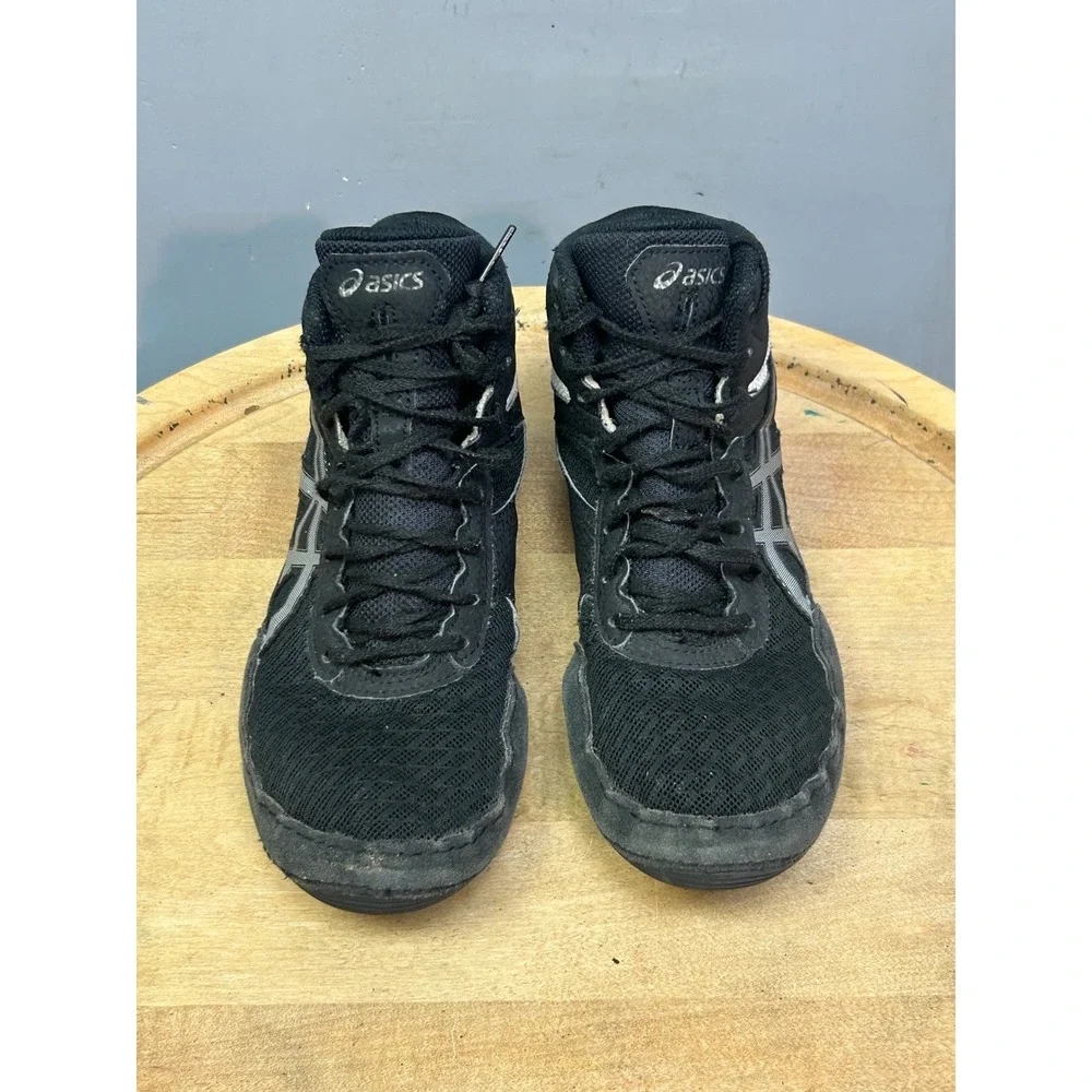 Asics‎ Wrestling Shoes Boys 5 Black Matflex 6 High Top Sneakers 1084A007